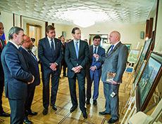 Открытие выставки "Словакия в творчестве российских художников" в Президент-отеле в Москве
